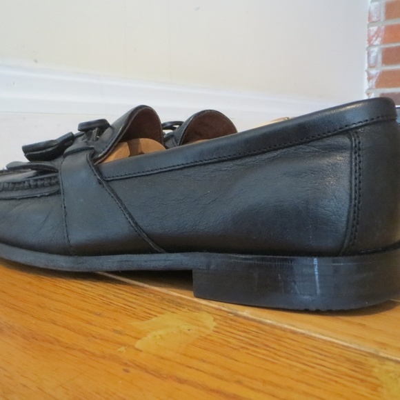 Johnston & Murphy Mens Black Leather Tassel Loafer main image 8